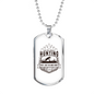 Lions Just Go And Hunt Necklace Stainless Steel or 18k Gold Dog Tag 24" Chain-Express Your Love Gifts