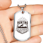 Lions Just Go And Hunt Necklace Stainless Steel or 18k Gold Dog Tag 24" Chain-Express Your Love Gifts