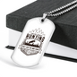 Lions Just Go And Hunt Necklace Stainless Steel or 18k Gold Dog Tag 24" Chain-Express Your Love Gifts