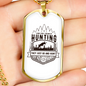 Lions Just Go And Hunt Necklace Stainless Steel or 18k Gold Dog Tag 24" Chain-Express Your Love Gifts