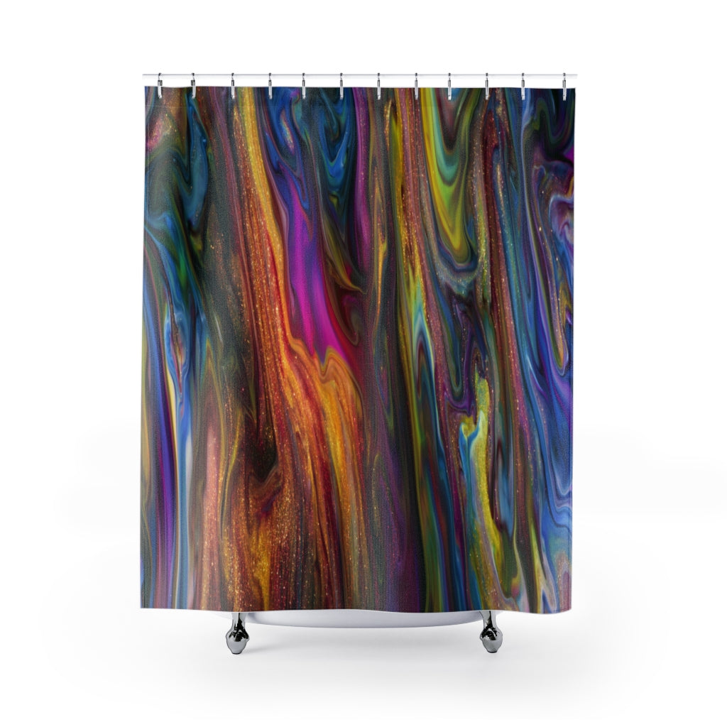 Liquid Colored Acrylic Stylish Design 71" x 74" Elegant Waterproof Shower Curtain for a Spa-like Bathroom Paradise Exceptional Craftsmanship-Express Your Love Gifts