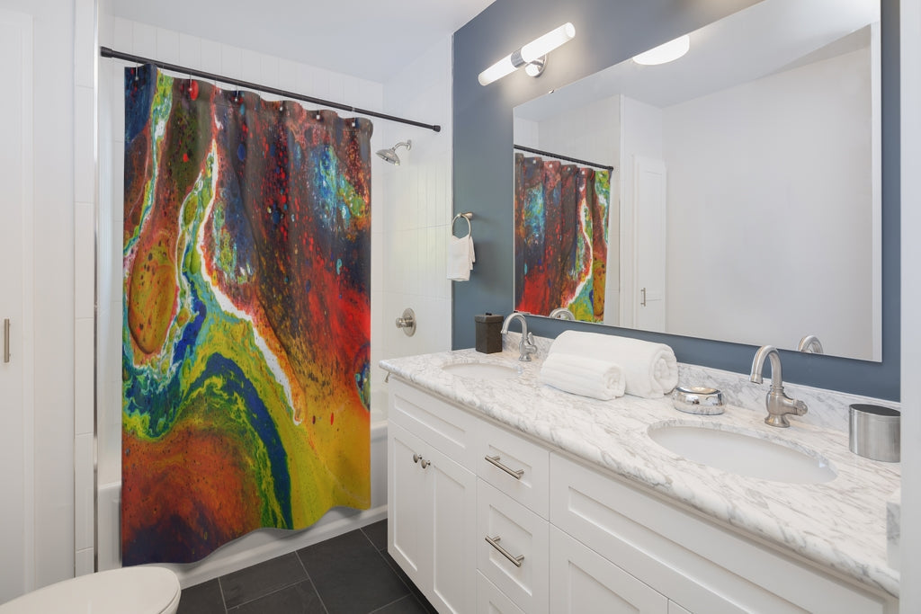 Liquid Marble Abstract Stylish Design 71" x 74" Elegant Waterproof Shower Curtain for a Spa-like Bathroom Paradise Exceptional Craftsmanship-Express Your Love Gifts