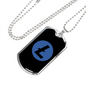 Litecoin Crypto Necklace Stainless Steel or 18k Gold Dog Tag 24" Chain-Express Your Love Gifts