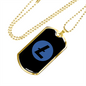Litecoin Crypto Necklace Stainless Steel or 18k Gold Dog Tag 24" Chain-Express Your Love Gifts
