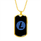 Litecoin Crypto Necklace Stainless Steel or 18k Gold Dog Tag 24" Chain-Express Your Love Gifts