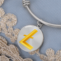 Litecoin Gold Bracelet Stainless Steel or 18k Gold Circle Bangle-Express Your Love Gifts