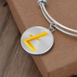 Litecoin Gold Bracelet Stainless Steel or 18k Gold Circle Bangle-Express Your Love Gifts