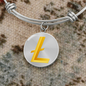 Litecoin Gold Bracelet Stainless Steel or 18k Gold Circle Bangle-Express Your Love Gifts