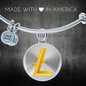 Litecoin Gold Bracelet Stainless Steel or 18k Gold Circle Bangle-Express Your Love Gifts