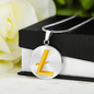 Litecoin Gold Circle Necklace Stainless Steel or 18k Gold 18-22"-Express Your Love Gifts