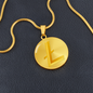 Litecoin Gold Circle Necklace Stainless Steel or 18k Gold 18-22"-Express Your Love Gifts