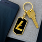 Litecoin Gold Crypto Cryptocurrency Keychain Stainless Steel or 18k Gold Dog Tag Keyring-Express Your Love Gifts