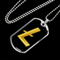 Litecoin Gold Crypto Necklace Stainless Steel or 18k Gold Dog Tag 24" Chain-Express Your Love Gifts