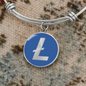 Litecoin (LTC) Bracelet Stainless Steel or 18k Gold Circle Bangle-Express Your Love Gifts