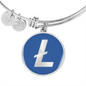 Litecoin (LTC) Bracelet Stainless Steel or 18k Gold Circle Bangle-Express Your Love Gifts