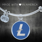 Litecoin (LTC) Bracelet Stainless Steel or 18k Gold Circle Bangle-Express Your Love Gifts