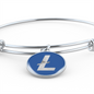 Litecoin (LTC) Bracelet Stainless Steel or 18k Gold Circle Bangle-Express Your Love Gifts