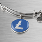 Litecoin (LTC) Bracelet Stainless Steel or 18k Gold Circle Bangle-Express Your Love Gifts