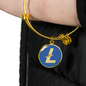 Litecoin (LTC) Bracelet Stainless Steel or 18k Gold Circle Bangle-Express Your Love Gifts