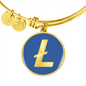 Litecoin (LTC) Bracelet Stainless Steel or 18k Gold Circle Bangle-Express Your Love Gifts