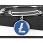 Litecoin (LTC) Bracelet Stainless Steel or 18k Gold Circle Bangle-Express Your Love Gifts