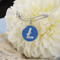 Litecoin (LTC) Bracelet Stainless Steel or 18k Gold Circle Bangle-Express Your Love Gifts