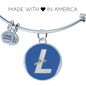Litecoin (LTC) Bracelet Stainless Steel or 18k Gold Circle Bangle-Express Your Love Gifts