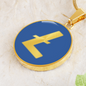 Litecoin (LTC) Circle Necklace Stainless Steel or 18k Gold 18-22"-Express Your Love Gifts