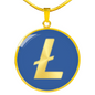 Litecoin (LTC) Circle Necklace Stainless Steel or 18k Gold 18-22"-Express Your Love Gifts