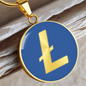 Litecoin (LTC) Circle Necklace Stainless Steel or 18k Gold 18-22"-Express Your Love Gifts