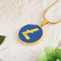 Litecoin (LTC) Circle Necklace Stainless Steel or 18k Gold 18-22"-Express Your Love Gifts