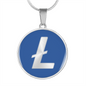 Litecoin (LTC) Circle Necklace Stainless Steel or 18k Gold 18-22"-Express Your Love Gifts