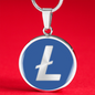 Litecoin (LTC) Circle Necklace Stainless Steel or 18k Gold 18-22"-Express Your Love Gifts
