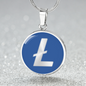 Litecoin (LTC) Circle Necklace Stainless Steel or 18k Gold 18-22"-Express Your Love Gifts