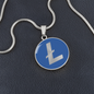 Litecoin (LTC) Circle Necklace Stainless Steel or 18k Gold 18-22"-Express Your Love Gifts