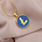 Litecoin (LTC) Circle Necklace Stainless Steel or 18k Gold 18-22"-Express Your Love Gifts