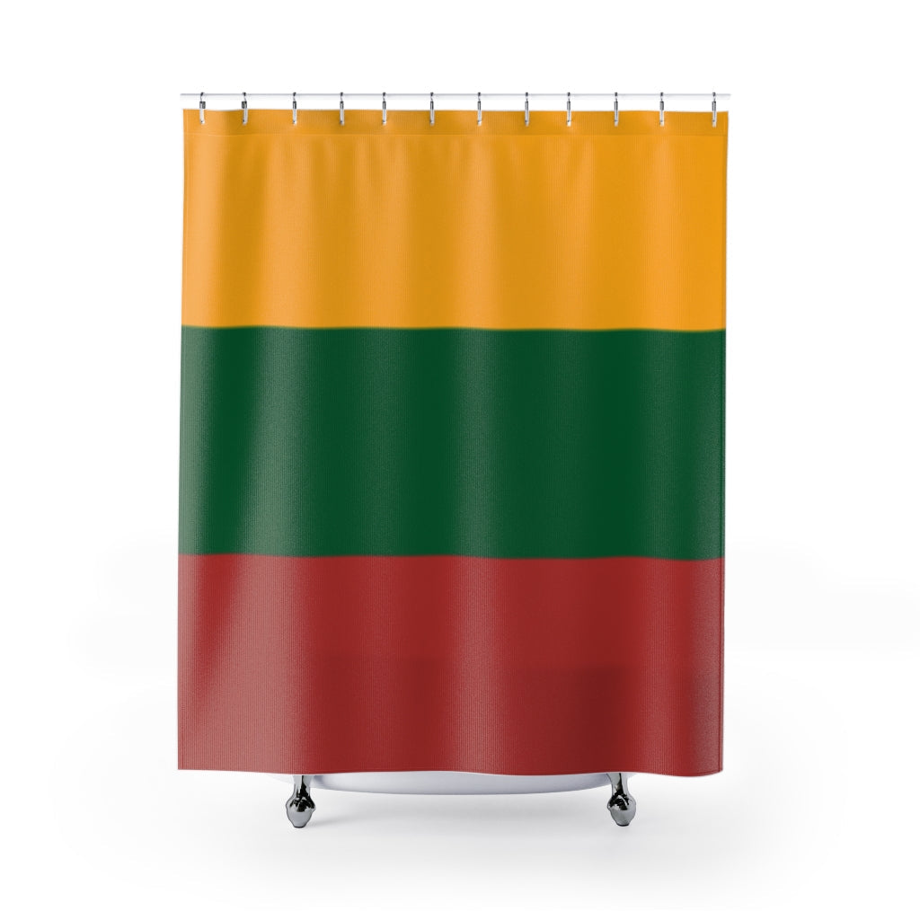 Lithuania Flag Stylish Design 71" x 74" Elegant Waterproof Shower Curtain for a Spa-like Bathroom Paradise Exceptional Craftsmanship-Express Your Love Gifts
