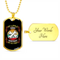 Litle Dog Heatbeat Bones Necklace Stainless Steel or 18k Gold Dog Tag 24" Chain-Express Your Love Gifts