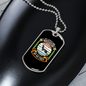 Litle Dog Heatbeat Green Necklace Stainless Steel or 18k Gold Dog Tag 24" Chain-Express Your Love Gifts