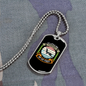 Litle Dog Heatbeat Green Necklace Stainless Steel or 18k Gold Dog Tag 24" Chain-Express Your Love Gifts