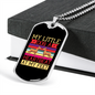 Litle Dog Heatbeat Purple Necklace Stainless Steel or 18k Gold Dog Tag 24" Chain-Express Your Love Gifts