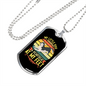 Litle Dog Heatbeat Siberian Necklace Stainless Steel or 18k Gold Dog Tag 24" Chain-Express Your Love Gifts