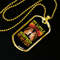Litle Dog Heatbeat Yellow Necklace Stainless Steel or 18k Gold Dog Tag 24" Chain-Express Your Love Gifts