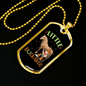 Little Buckaroo Horse Necklace Stainless Steel or 18k Gold Dog Tag 24" Chain-Express Your Love Gifts