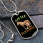Little Buckaroo Horse Necklace Stainless Steel or 18k Gold Dog Tag 24" Chain-Express Your Love Gifts
