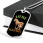 Little Buckaroo Horse Necklace Stainless Steel or 18k Gold Dog Tag 24" Chain-Express Your Love Gifts