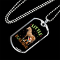Little Buckaroo Horse Necklace Stainless Steel or 18k Gold Dog Tag 24" Chain-Express Your Love Gifts