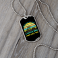 Little Dog Gonna Love You Green Necklace Stainless Steel or 18k Gold Dog Tag 24" Chain-Express Your Love Gifts