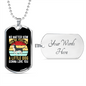 Little Dog Gonna Love You Necklace Stainless Steel or 18k Gold Dog Tag 24" Chain-Express Your Love Gifts