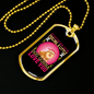 Little Dog Gonna Love You Pink Necklace Stainless Steel or 18k Gold Dog Tag 24" Chain-Express Your Love Gifts